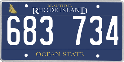 RI license plate 683734