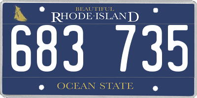 RI license plate 683735