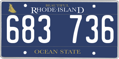 RI license plate 683736