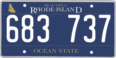 RI license plate 683737