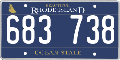 RI license plate 683738