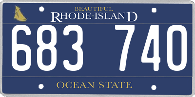 RI license plate 683740