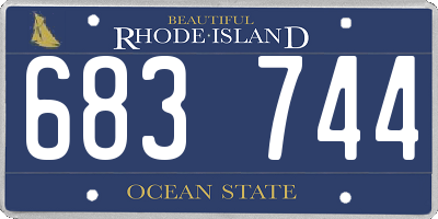 RI license plate 683744