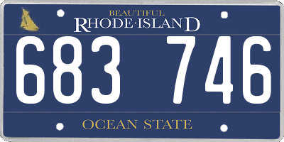 RI license plate 683746