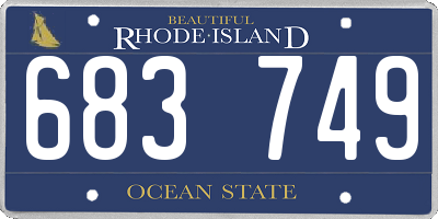 RI license plate 683749