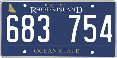 RI license plate 683754