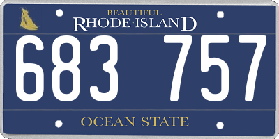 RI license plate 683757