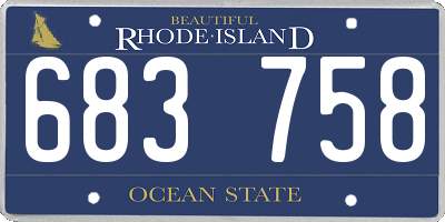 RI license plate 683758