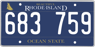 RI license plate 683759