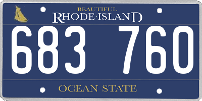 RI license plate 683760