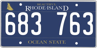 RI license plate 683763