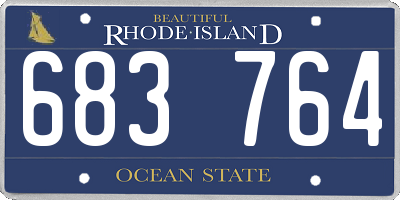 RI license plate 683764