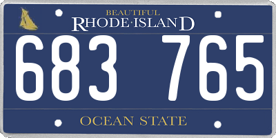 RI license plate 683765