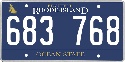 RI license plate 683768