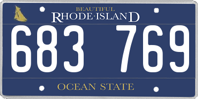 RI license plate 683769