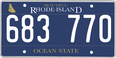 RI license plate 683770