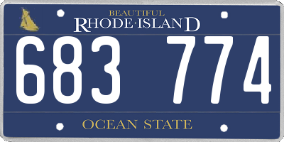 RI license plate 683774