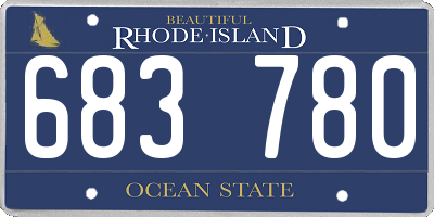 RI license plate 683780