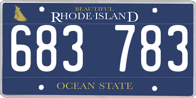 RI license plate 683783