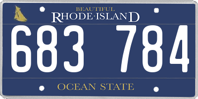 RI license plate 683784