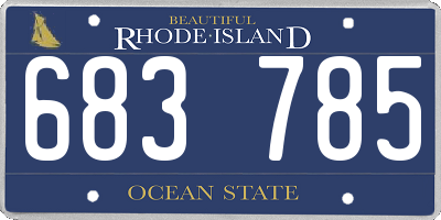 RI license plate 683785