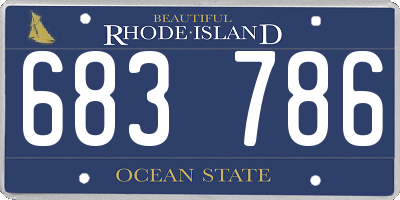 RI license plate 683786