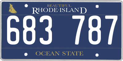RI license plate 683787