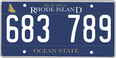 RI license plate 683789