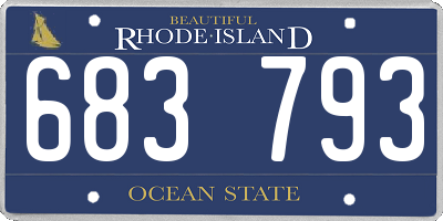 RI license plate 683793