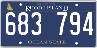 RI license plate 683794