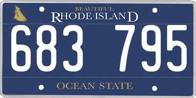 RI license plate 683795