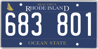 RI license plate 683801