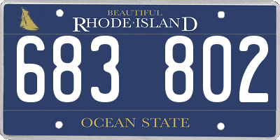 RI license plate 683802