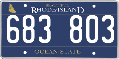 RI license plate 683803