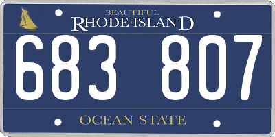 RI license plate 683807