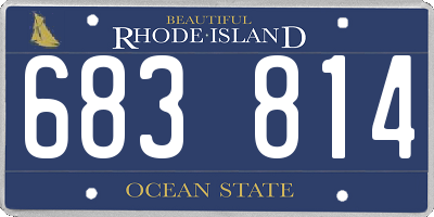 RI license plate 683814