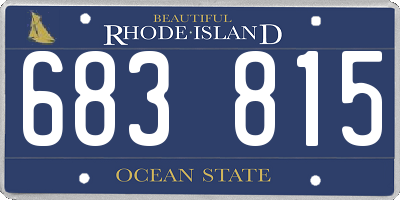 RI license plate 683815