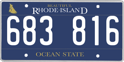 RI license plate 683816