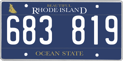 RI license plate 683819