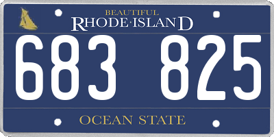 RI license plate 683825