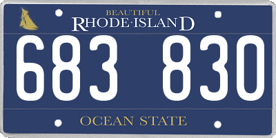 RI license plate 683830