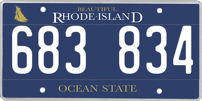 RI license plate 683834