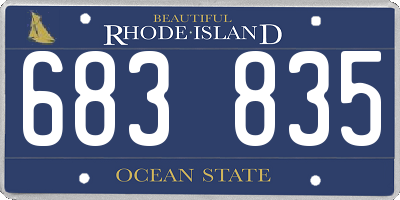 RI license plate 683835