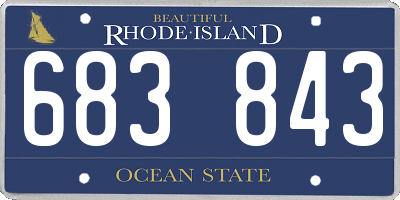 RI license plate 683843