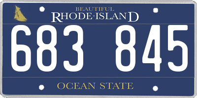 RI license plate 683845