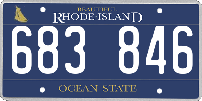 RI license plate 683846