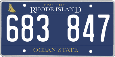 RI license plate 683847