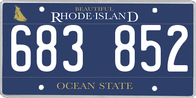 RI license plate 683852