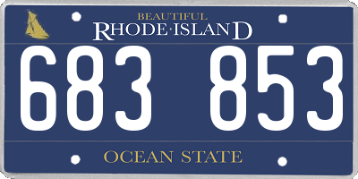 RI license plate 683853