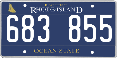 RI license plate 683855